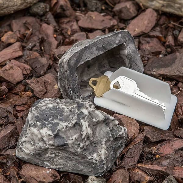 Realistinen kivivara-avain Hides Key piilotettu säilytyslaatikko