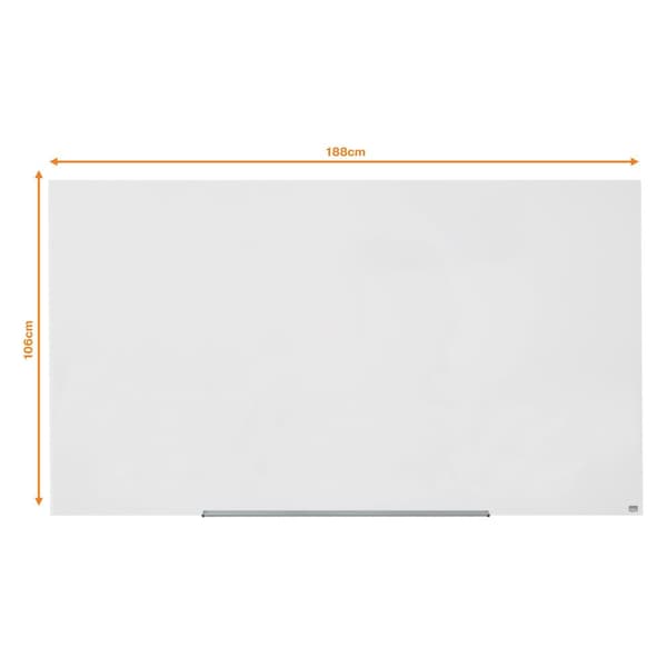 Glastavla NOBO 85' Widescreen vit