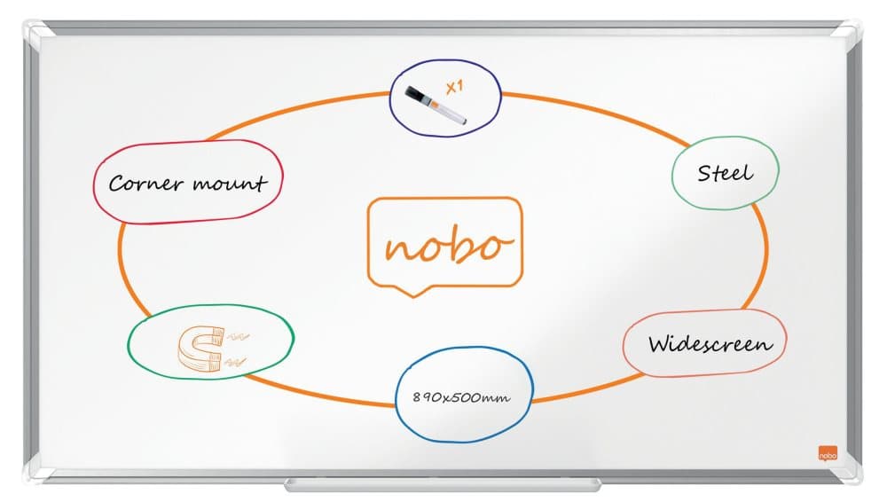 Whiteboard NOBO premium stål 40'