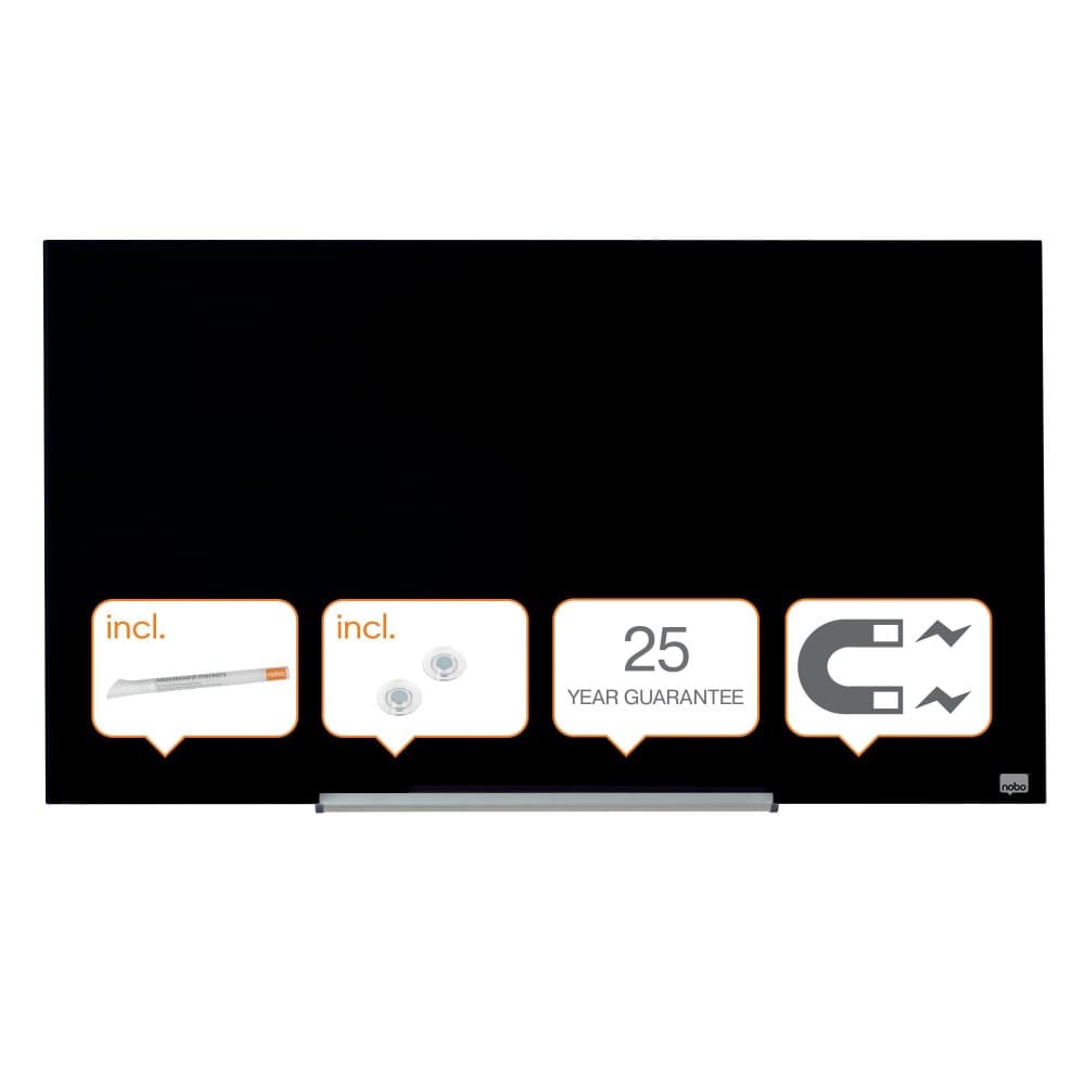 Glastavla NOBO 45' Widescreen svart