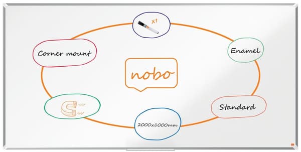 Whiteboard NOBO premium emalj 200x100cm