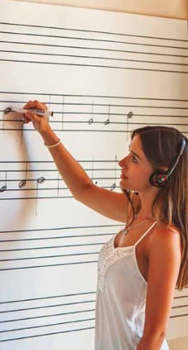 Skin Whiteboard 75x115 cm - Musik
