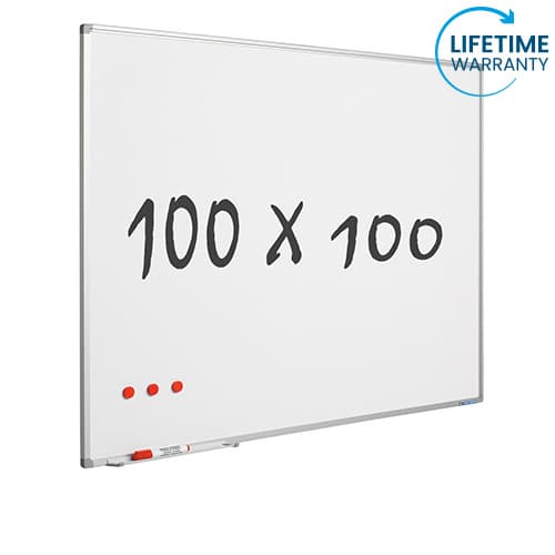 Whiteboard 100x100 cm - Magnetisk / emalje