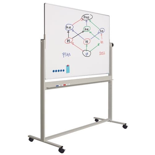 Whiteboard Mobil - Dubbelsidig - Magnetisk - 120x150 cm