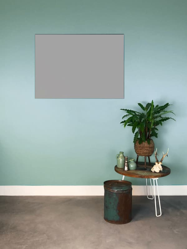 Whiteboard uden kant - 80x110 cm - Grå - Magnettavle