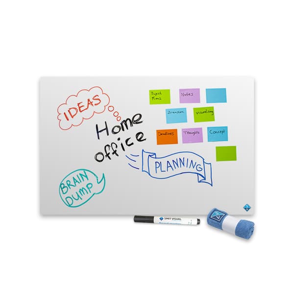 Emalje whiteboard uden kant - 100x150 cm