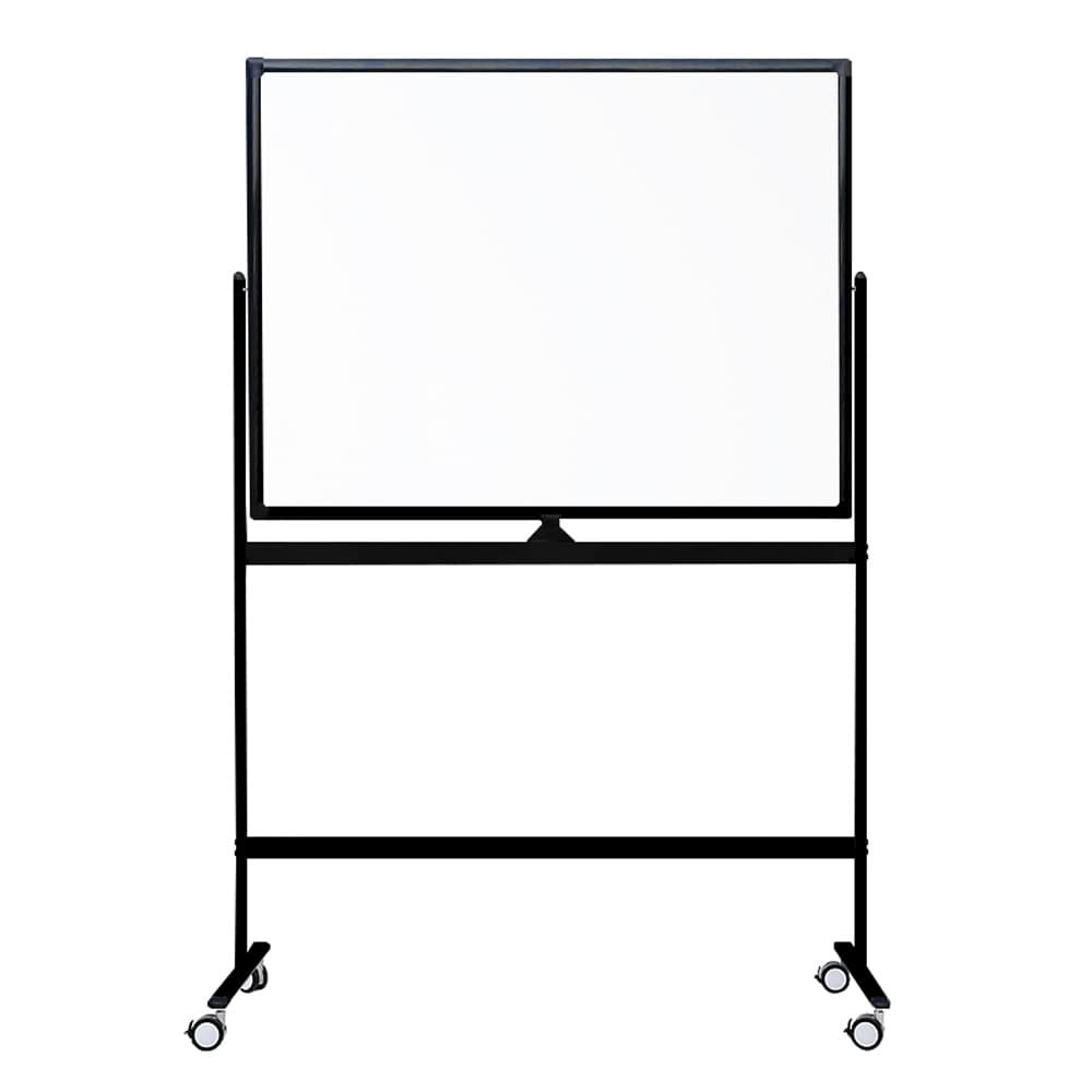 Mobil whiteboard - Dubbelsidig och magnetisk - 90x120 cm - Svart