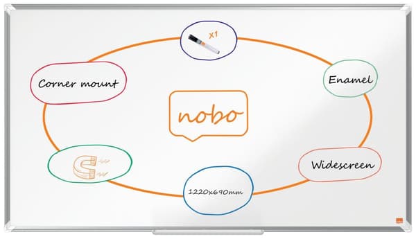 Whiteboard NOBO premium emalj 55'