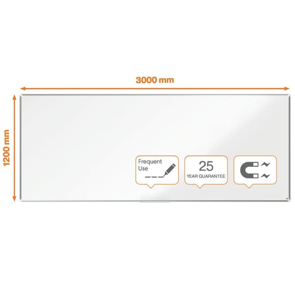 Whiteboard NOBO premium emalj 300x120cm