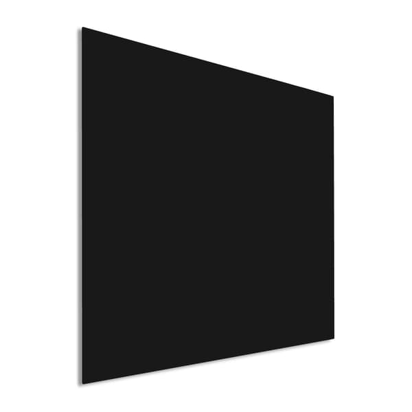 Premium glasplade med blindfastgørelse - 100x100 cm - Sort