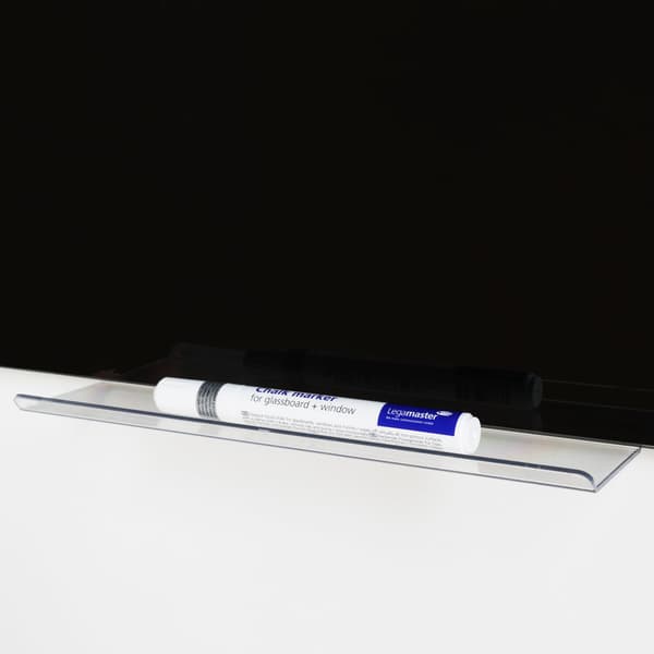 Premium glasplade med blindfastgørelse - 100x100 cm - Sort