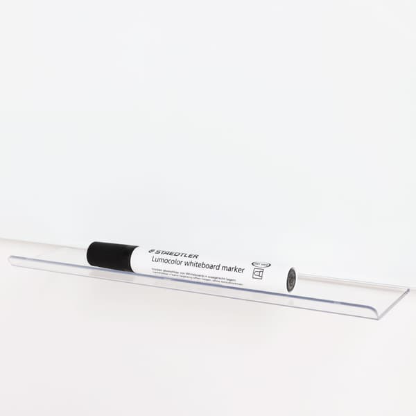 Premium glasplade med blindfastgørelse - 100x100 cm - Hvid