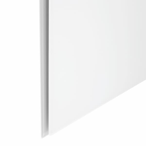 Premium glasplade med blindfastgørelse - 100x150 cm - Hvid