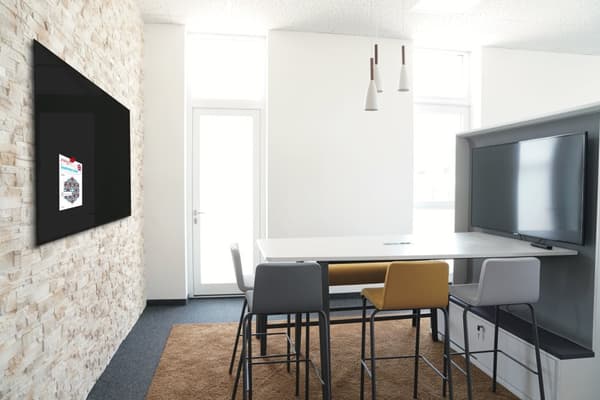 Premium glasplade med blindfastgørelse - 60x90 cm - Sort
