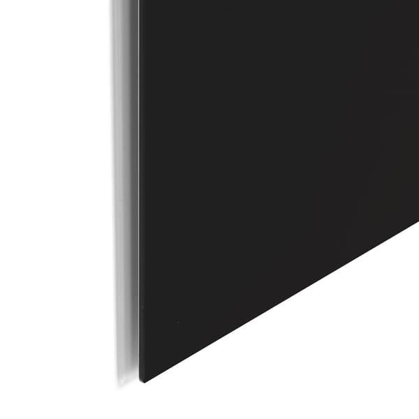 Premium glasplade med blindfastgørelse - 60x90 cm - Sort