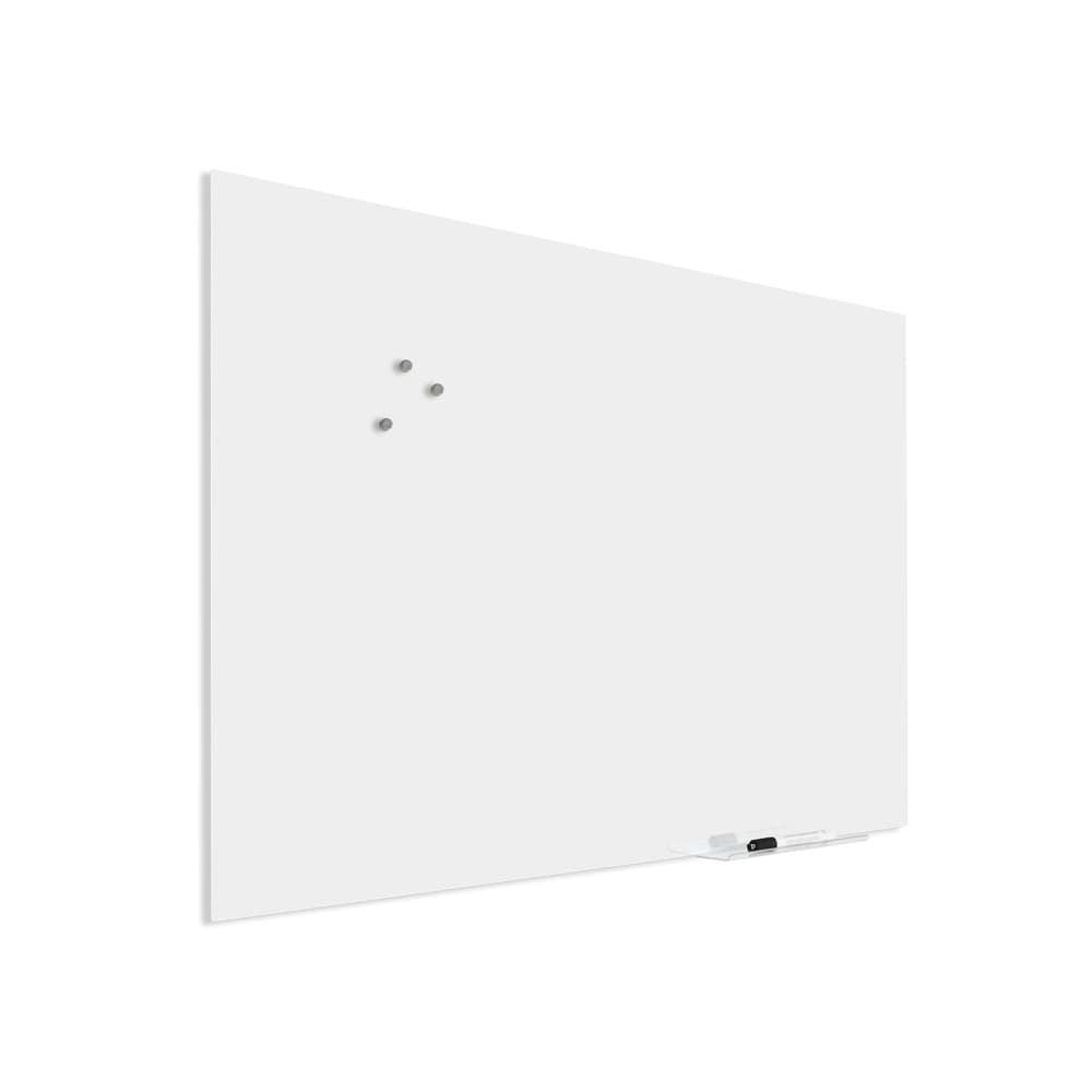 Premium glasskiva med blindfäste - 60x90 cm - Vit