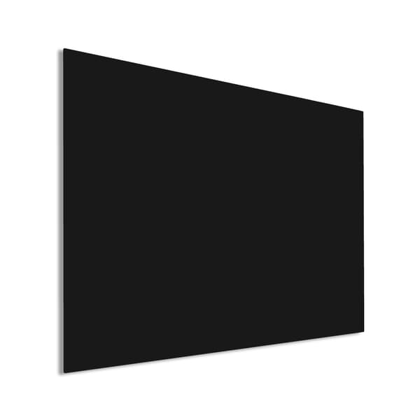 Premium glasplade med blindfastgørelse - 90x120 cm - Sort
