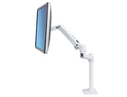LX DESK MOUNT LCD MONITOR ARM/TALL POLE/ BRIGHT WHITE TEXTURE Hvid