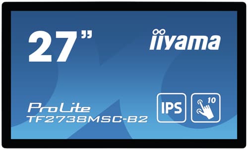 iiyama ProLite TF2738MSC-B2 computer monitor 68.6 cm (27") 1920 x 1080 pixels Full HD LED Touchscreen Multi-user Black Svart