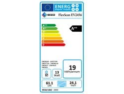 EIZO FlexScan EV2456-BK LED display 61.2 cm (24.1") 1920 x 1200 pixels WUXGA Black Sort