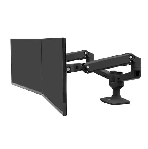 LX DUAL SIDE-BY-SIDE ARM/27IN MIS-D 10Y W MATTE BLACK