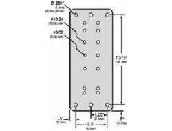 WALL MOUNT PLATE FOR SERIE 400/300/200/100 ALUMINUM