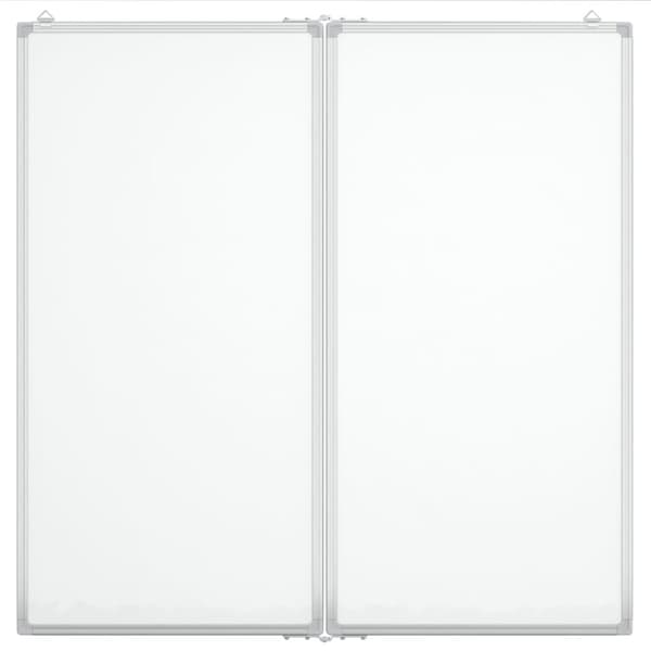 vidaXL magnetisk whiteboard 80x80x1,7 cm foldbart aluminium