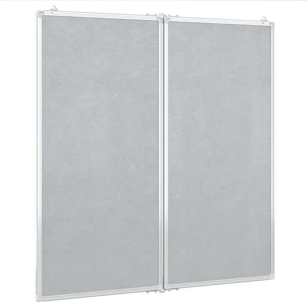 vidaXL magnetisk whiteboard 80x80x1,7 cm foldbart aluminium