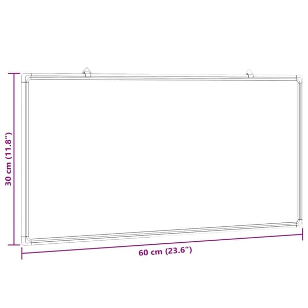 vidaXL Magnetisk tavle 60x30x1,7 cm aluminium