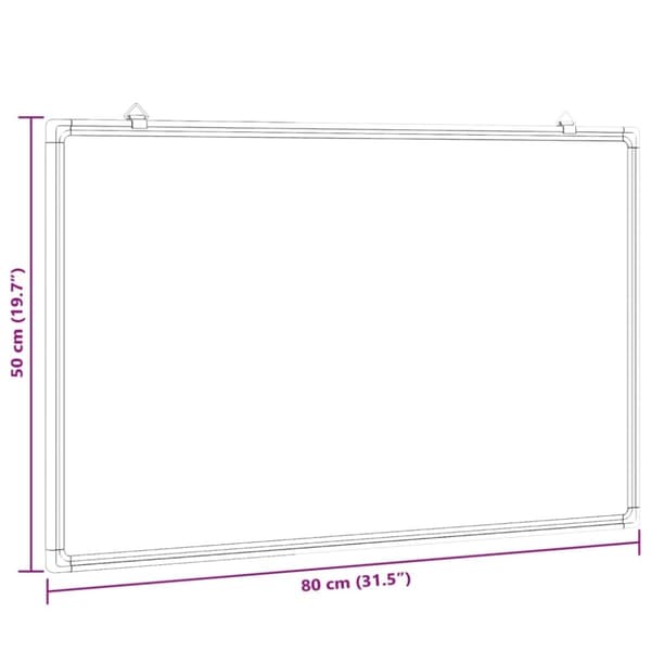 vidaXL Magneettinen tussitaulu 80x50x1,7 cm alumiini