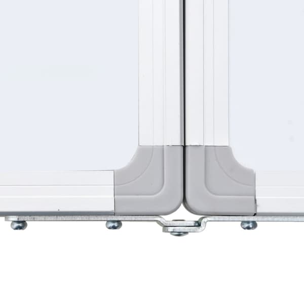 vidaXL magnetisk whiteboard 120x80x1,7 cm foldbart aluminium