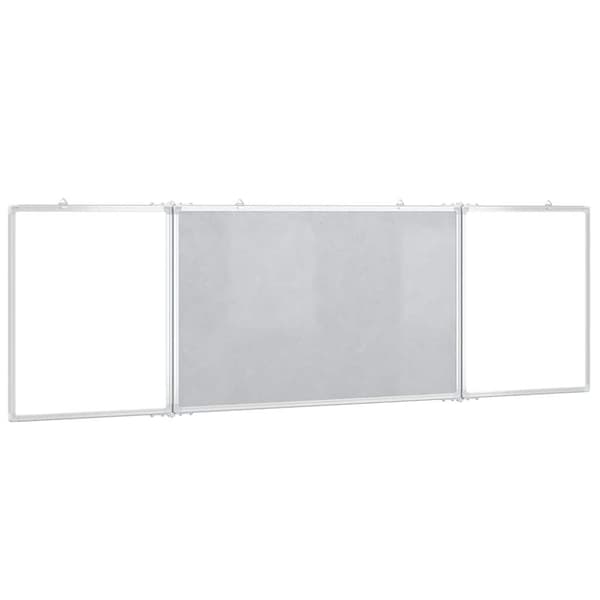 vidaXL magnetisk whiteboard 160x60x1,7 cm foldbart aluminium