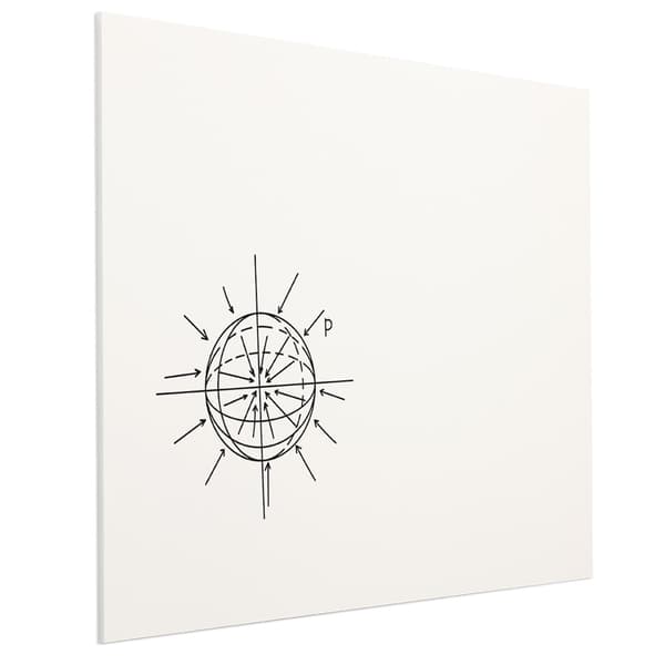 Smit Visual Design rammeløs whiteboard emalje - Lige - 98x148 cm