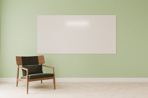 Smit Visual Design rammeløs whiteboard emalje - Lige - 98x148 cm