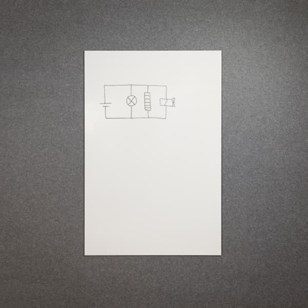 Smit Visual Design rammeløs whiteboard emalje - Lige - 98x148 cm