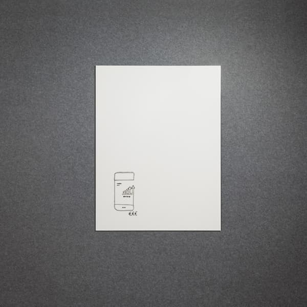 Smit Visual Design rammeløs whiteboard emalje - Lige - 78x108 cm