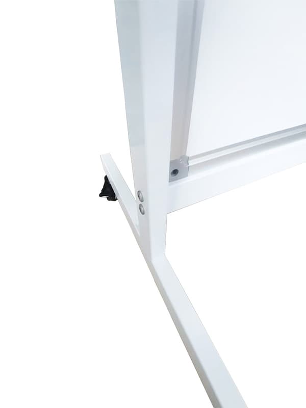 Whiteboard 66x110 cm Mobil - Dobbeltsidet - Hvid ramme