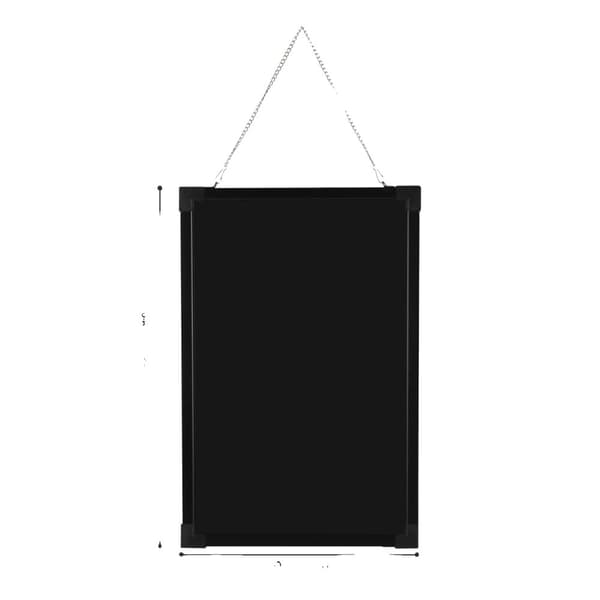 LED Beskedtavle, Sletbar Skilt, 7 Farvebelysningsmuligheder,SortSort, 60x80cm