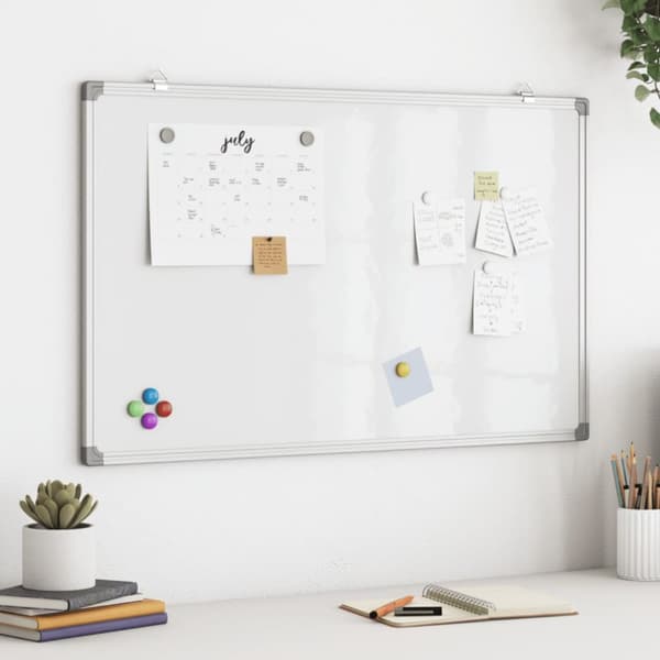 Magnetisk whiteboard 80x50x1,7 cm aluminium