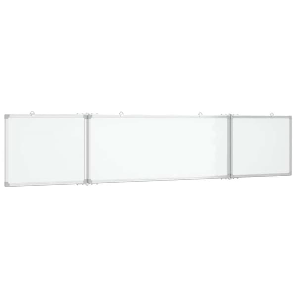 Magnetisk whiteboard hopfällbar 200x40x1,7 cm aluminium