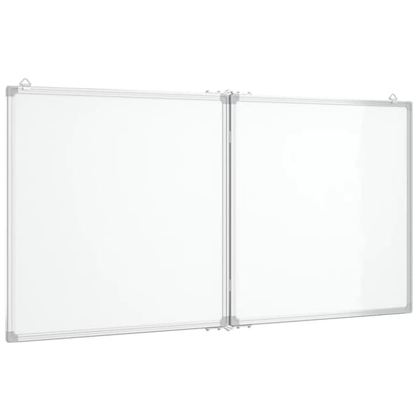 Magnetisk whiteboard hopfällbar 120x60x1,7 cm aluminium