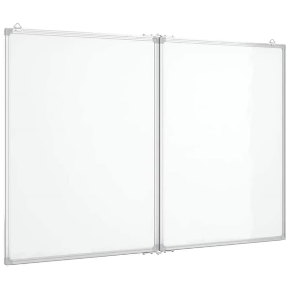 Magnetisk whiteboard hopfällbar 100x80x1,7 cm aluminium