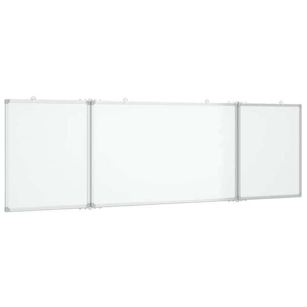 Magnetisk whiteboard hopfällbar 200x60x1,7 cm aluminium