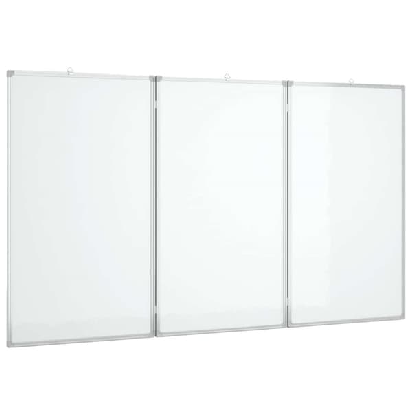 Magnetisk whiteboard hopfällbar 180x80x1,7 cm aluminium