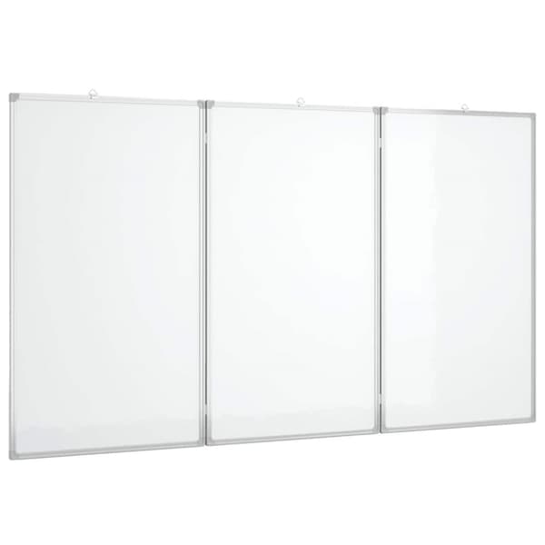 Magnetisk whiteboard hopfällbar 150x80x1,7 cm aluminium