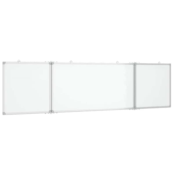 Magnetisk whiteboard hopfällbar 200x50x1,7 cm aluminium