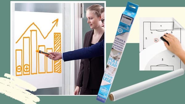 Självhäftande perforerad whiteboardtavla