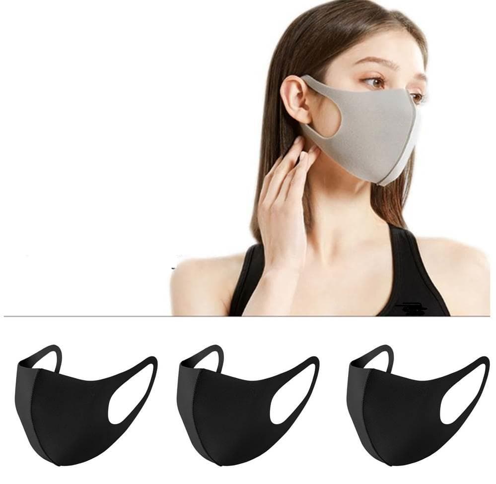 Munskydd Ansiktsmask Skyddsmask 3-pack SVART