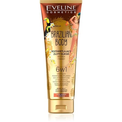 EVELINE_Brazilian Body rozświetlający złoty eliksir do ciała i twarzy 6w1 100ml