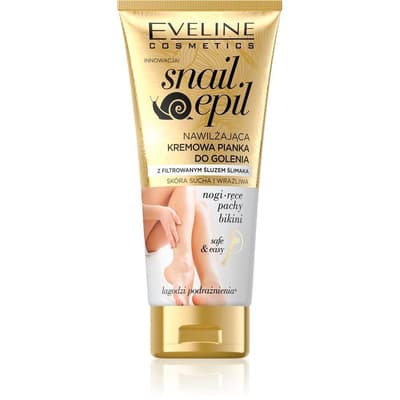 EVELINE_Snail Epil nawilżająca kremowa pianka do depilacji ze śluzem ślimaka do skóry suchej i wrażliwej 175ml